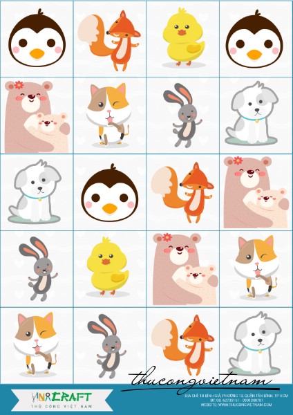 Sticker con thú mẫu 12